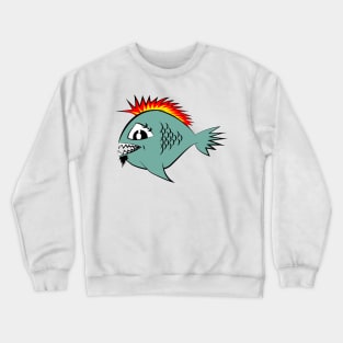 Fish, fish, pisces... graff drawing Crewneck Sweatshirt